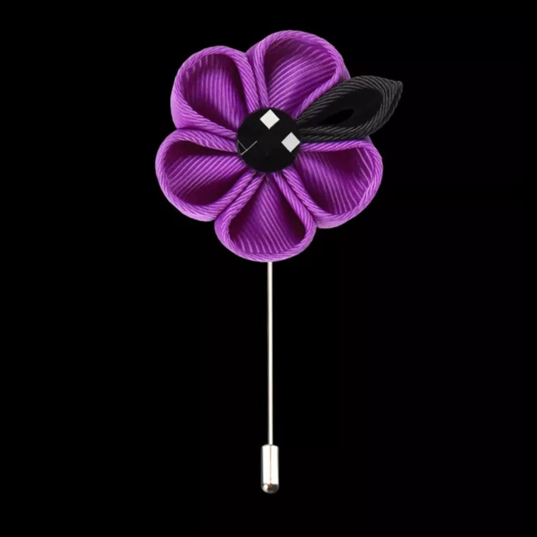 purple flower lapel pin brooch online in pakistan