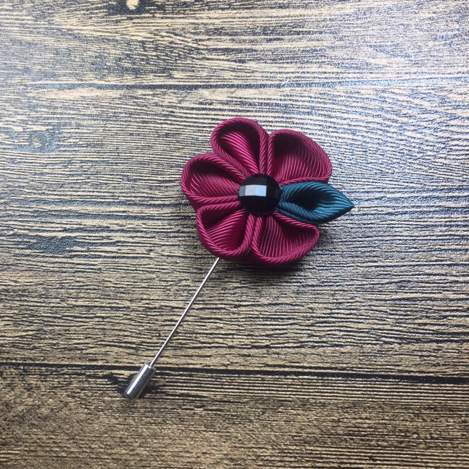 red flower lapel pin brooch online in pakistan
