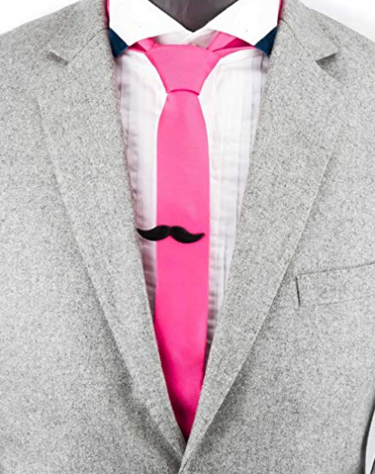 Black Mustache Tie Pin
