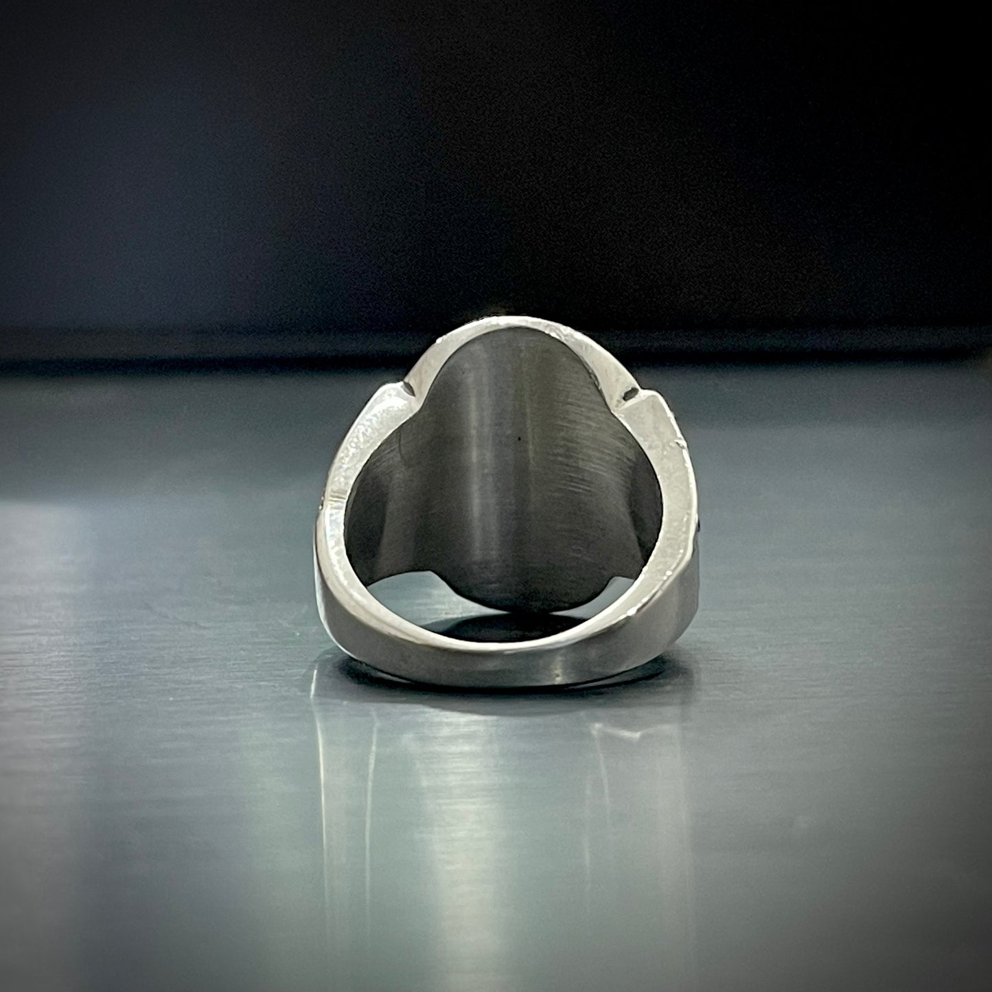 Red Oval Stone Turkish Ring For Men