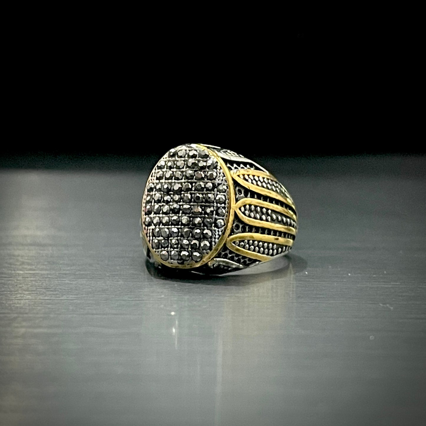 Turkish Cubical Zircon Italian Silver Ring