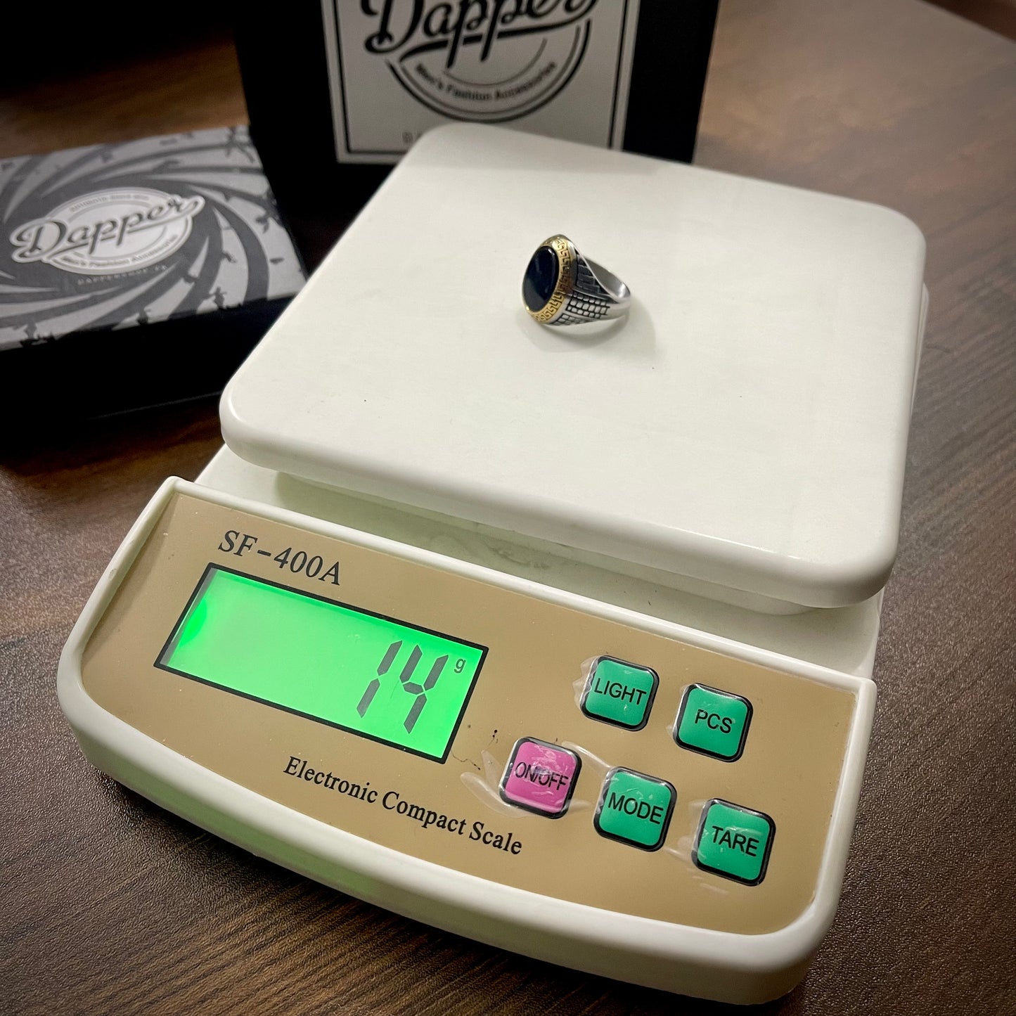 Black Stone Silver Turkish Ring For Men