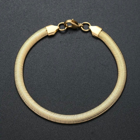 Golden Snake Chain Bracelet For Men Online In Pakistan