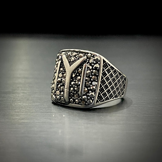 Cubical Zircon Square Turkish Ring For Men