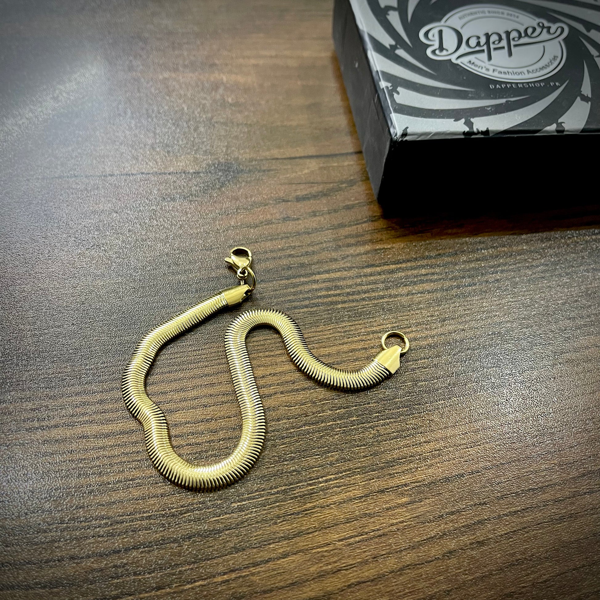 Golden Snake Chain Bracelet For Men Online In Pakistan