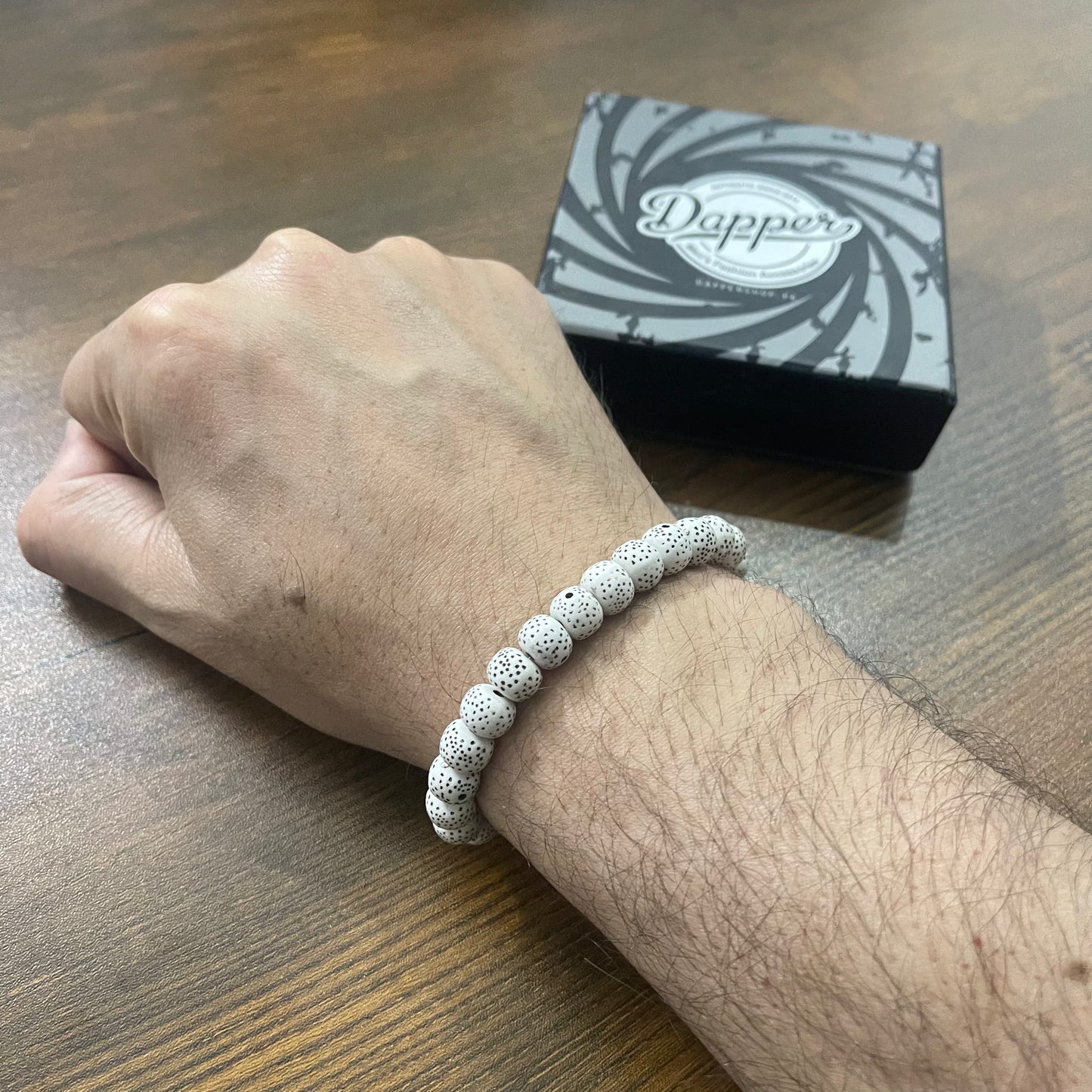 Natural white star sea beads bracelet for men women in pakistan