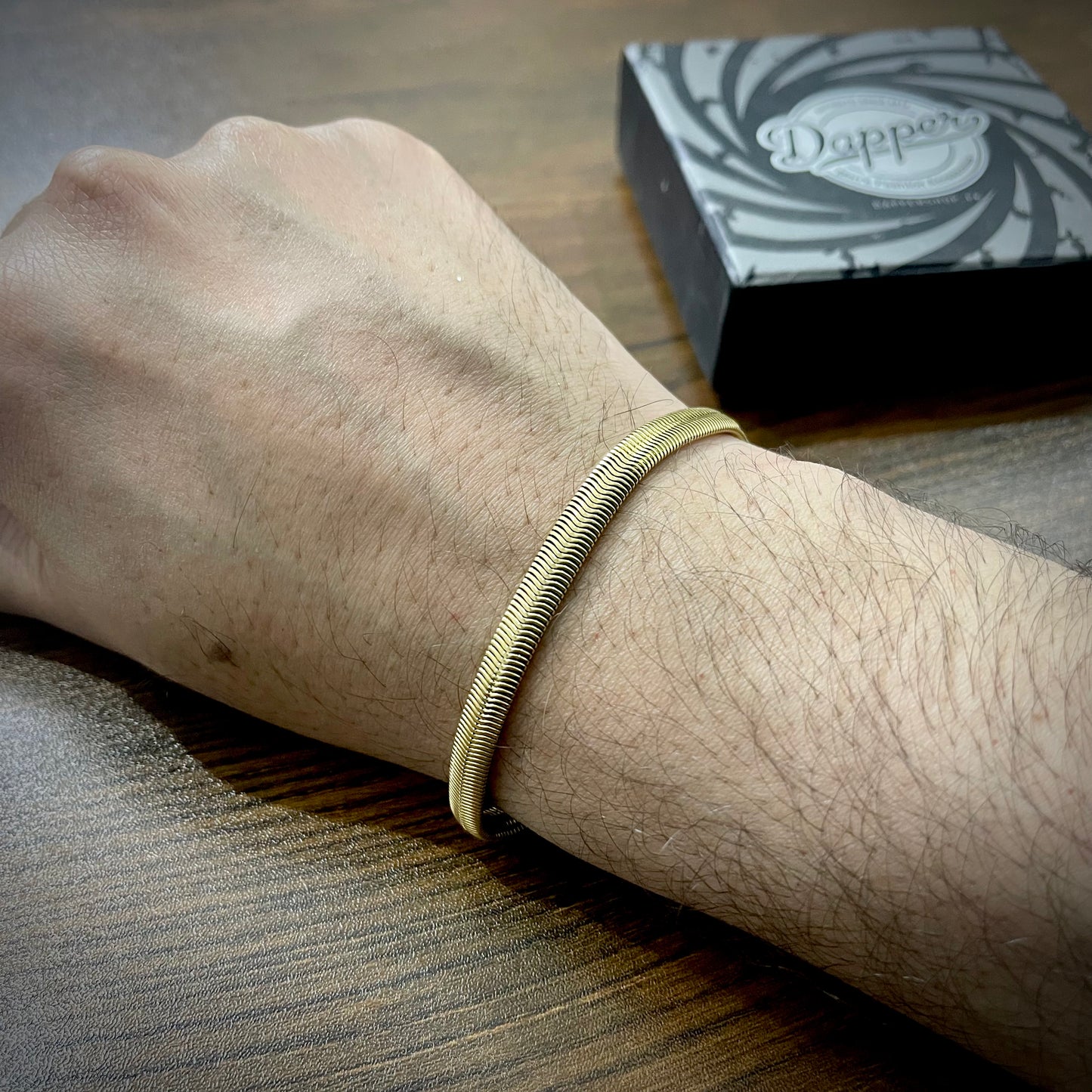 Golden Snake Chain Bracelet For Men Online In Pakistan