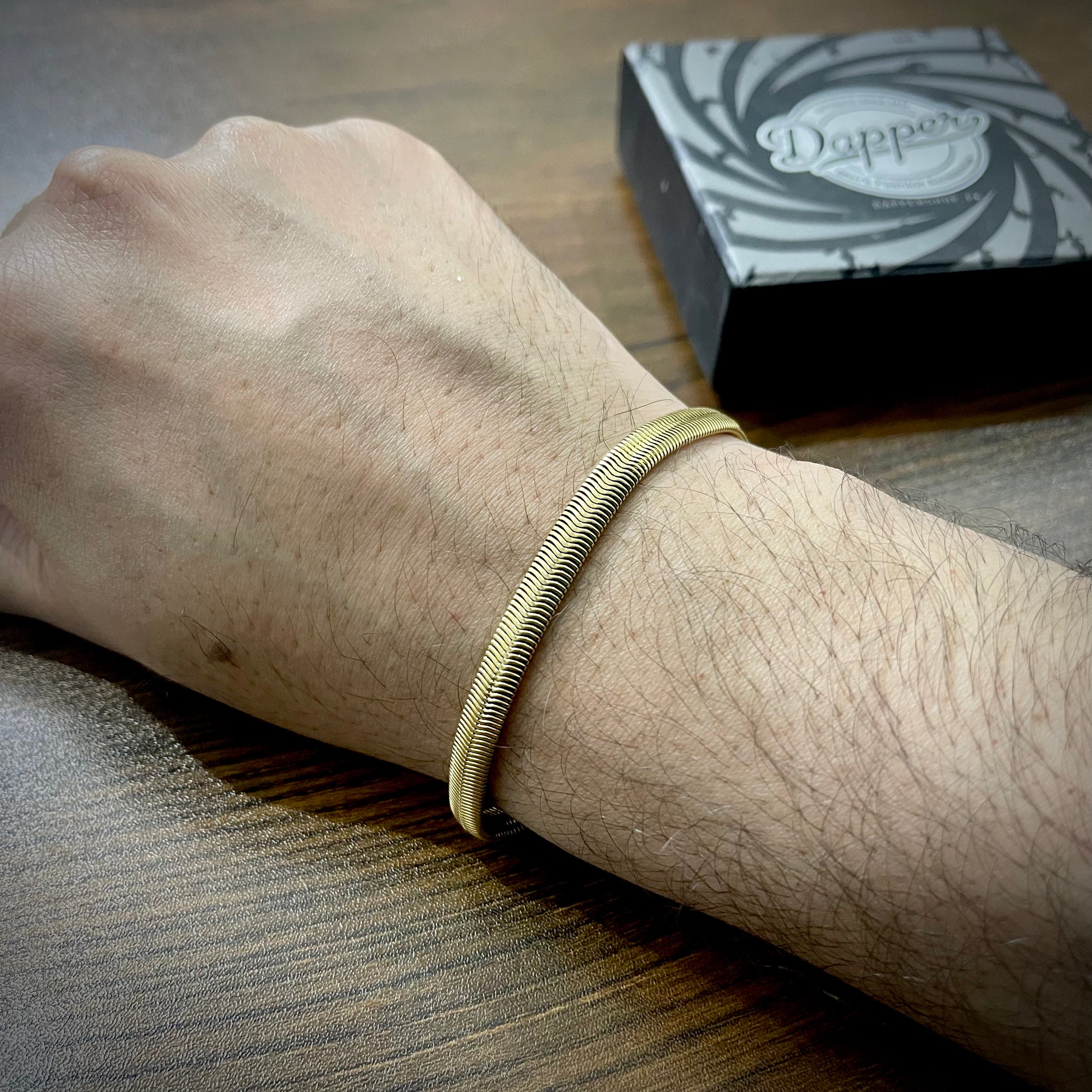 Golden Snake Chain Bracelet For Men Online In Pakistan