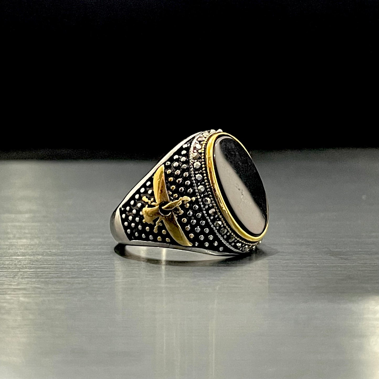Black Stone Turkish Ring For Men Online IN Pakistan