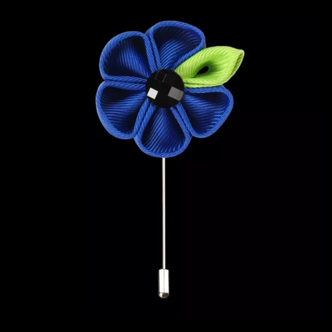 blue flower lapel pin brooch online in pakistan