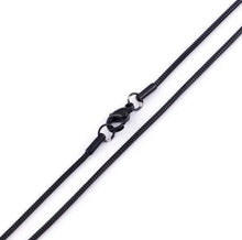 Load image into Gallery viewer, 1mm Sleek Black Round Snake Neck Chain