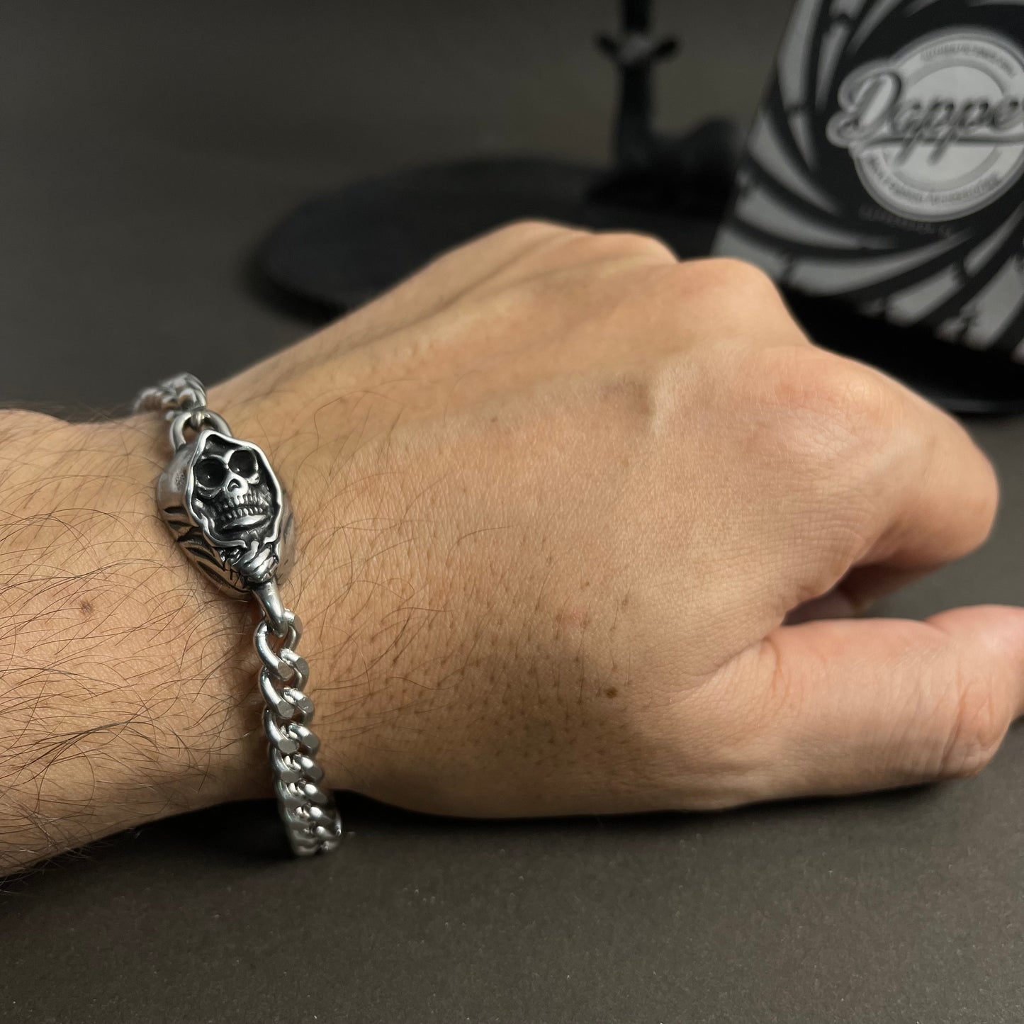 Bone Rider Skull Chain Bracelet For Men