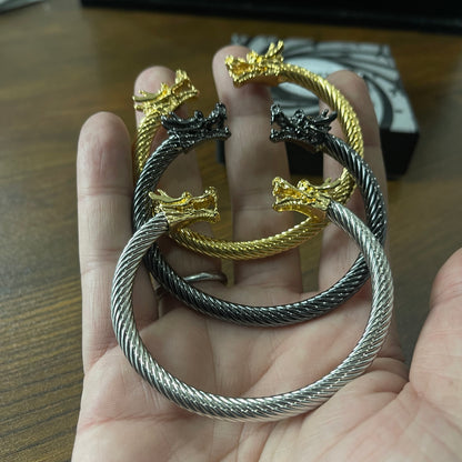 black dragon stainless steel open bracelet bangel online in pakistan
