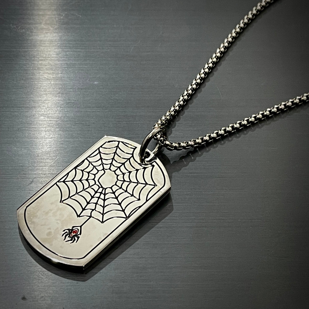 spider man silver dogtag pendant-for men online in pakistan