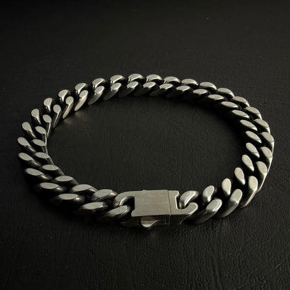 10mm antique silver curb link bracelet for men in Pakistan