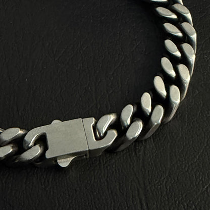 10mm antique silver curb link bracelet for men in Pakistan