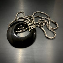 Load image into Gallery viewer, Black Moon Pendant Necklace For Men Women