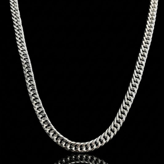 11 mm heavy silver stainless steel Cuban link neck chain for men online in Pakistan