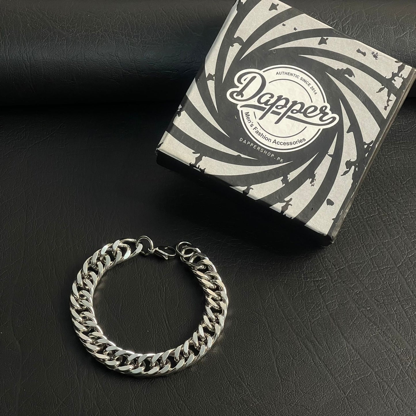 12mm heavy stainless steel cuban link chain bracelet for men online in Pakistan
