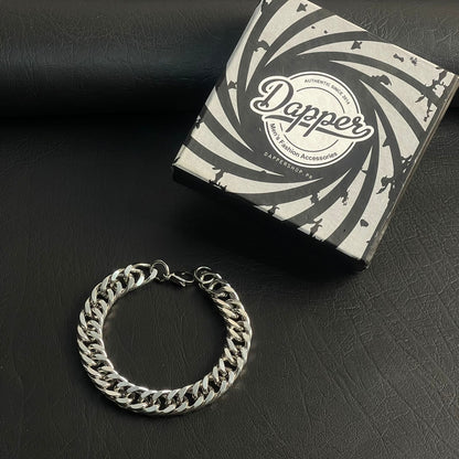 12mm heavy stainless steel cuban link chain bracelet for men online in Pakistan