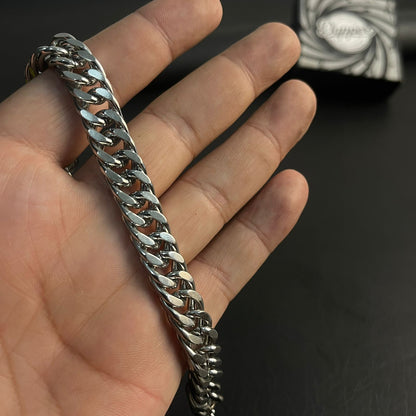 12mm heavy stainless steel cuban link chain bracelet for men online in Pakistan