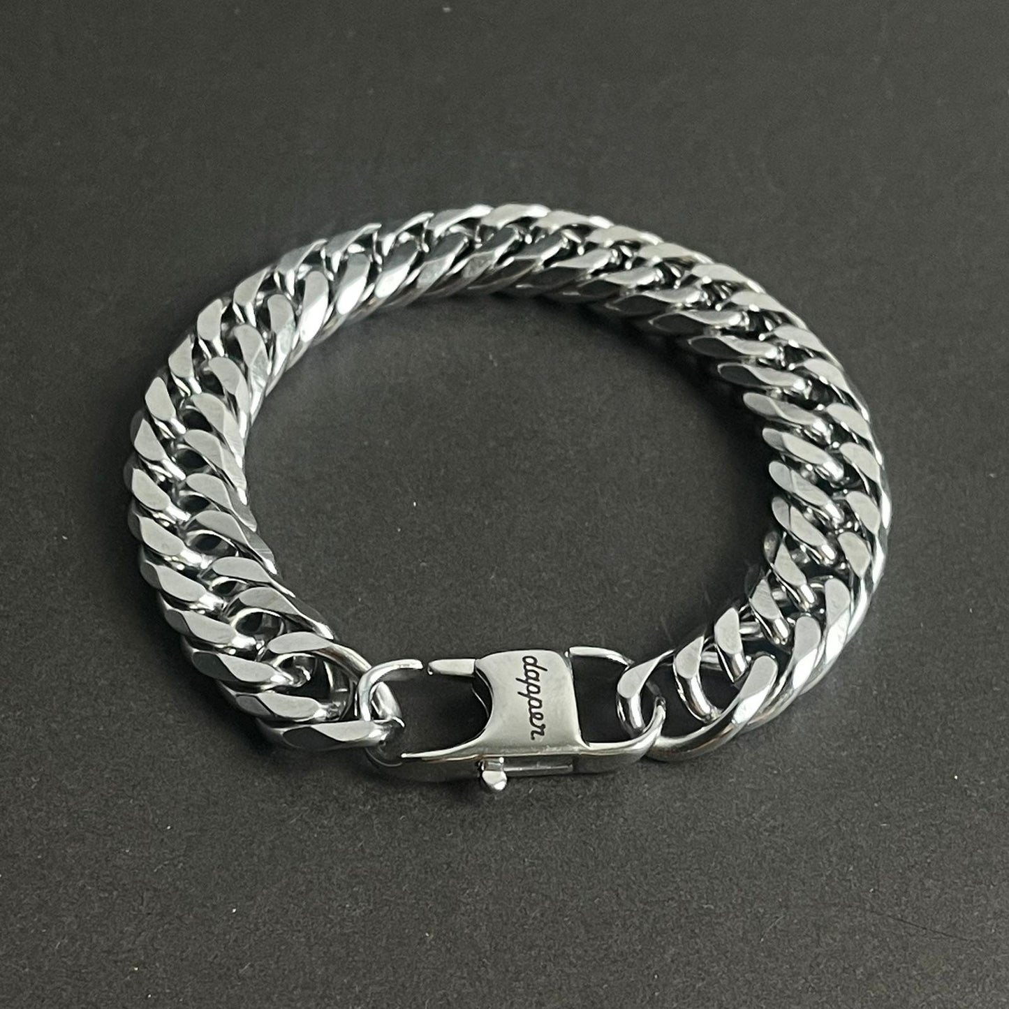 13mm silver stainless steel heavy chain bracelet for men Pakistan