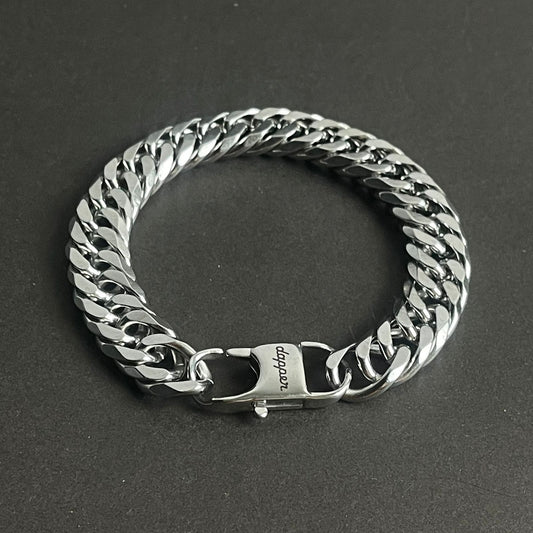 13mm silver stainless steel heavy chain bracelet for men Pakistan