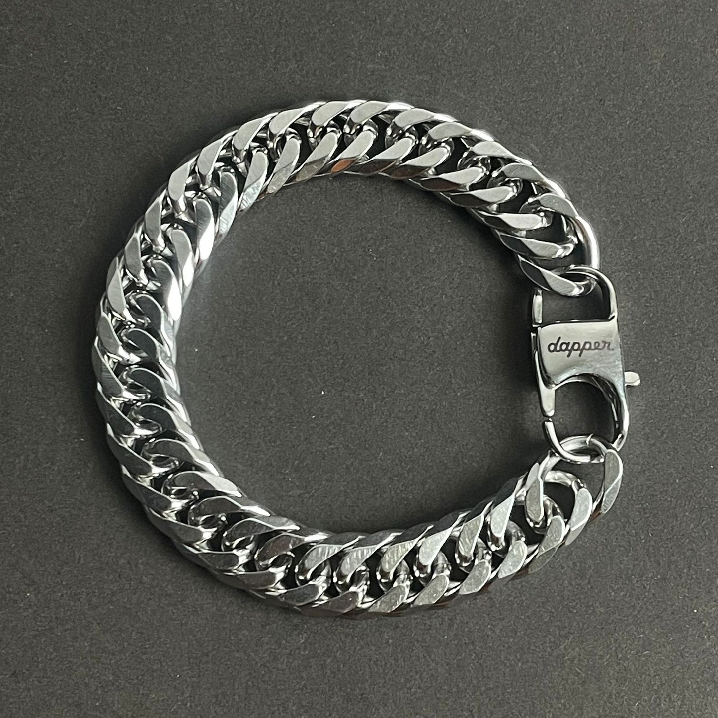 13mm silver stainless steel heavy chain bracelet for men Pakistan