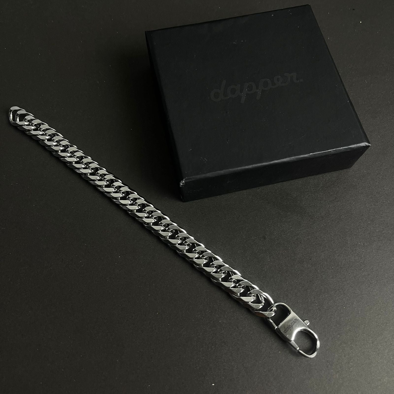 13mm silver stainless steel heavy chain bracelet for men Pakistan