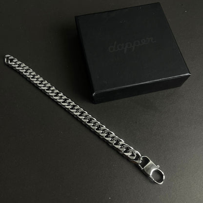13mm silver stainless steel heavy chain bracelet for men Pakistan
