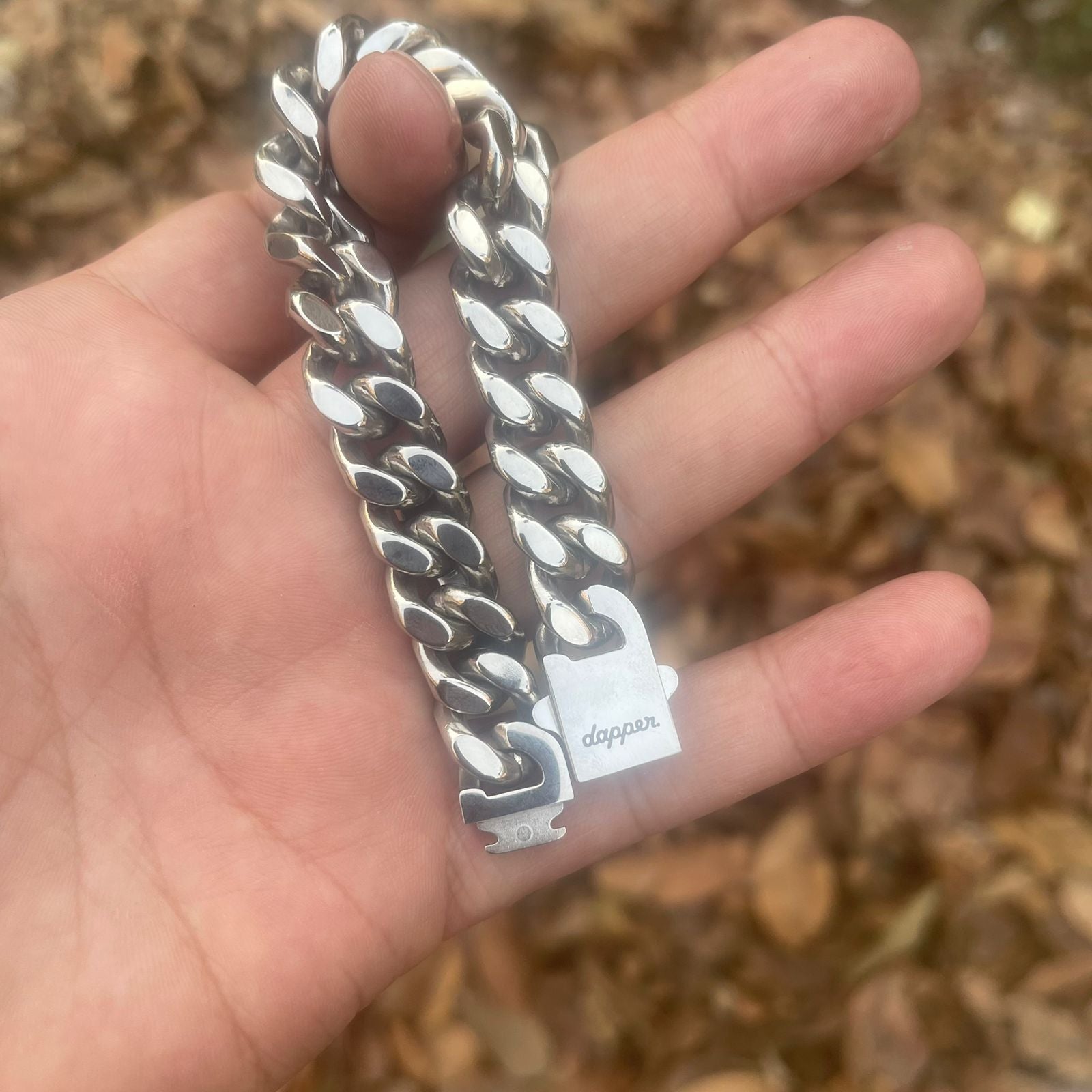 15mm heavy stainless steel chain bracelet for men Pakistan