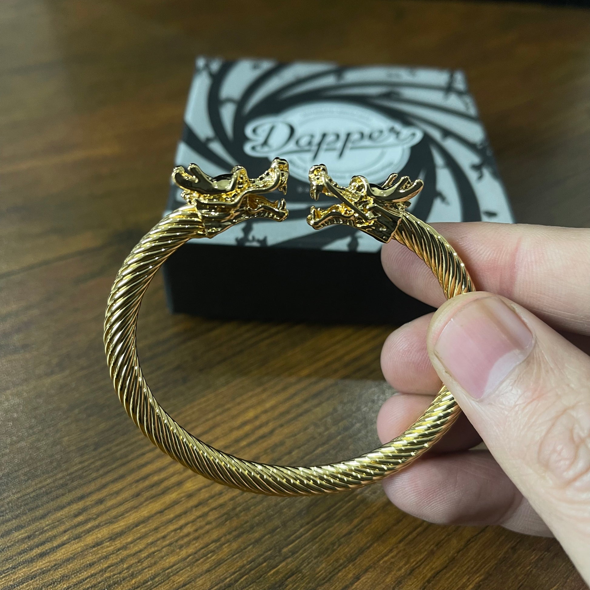 golden dragon stainless steel open bracelet bangel online in pakistan