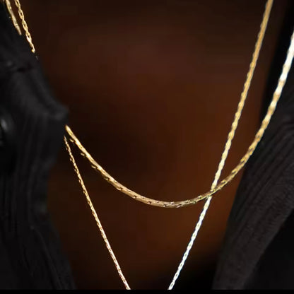 1mm thin and short golden neck chain for men women online in pakistan