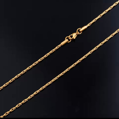 1mm thin and short golden neck chain for men women online in pakistan