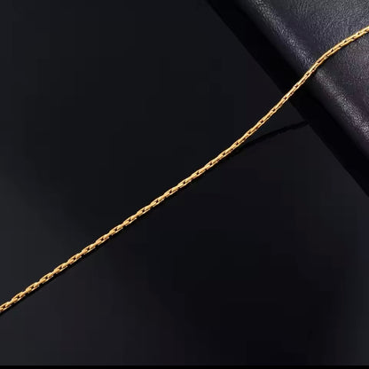 1mm thin and short golden neck chain for men women online in pakistan