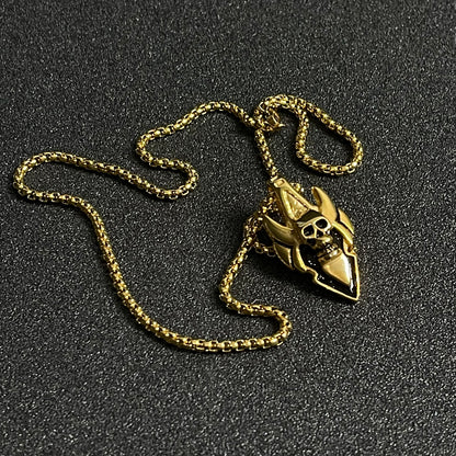 golden skull pendant in pakistan