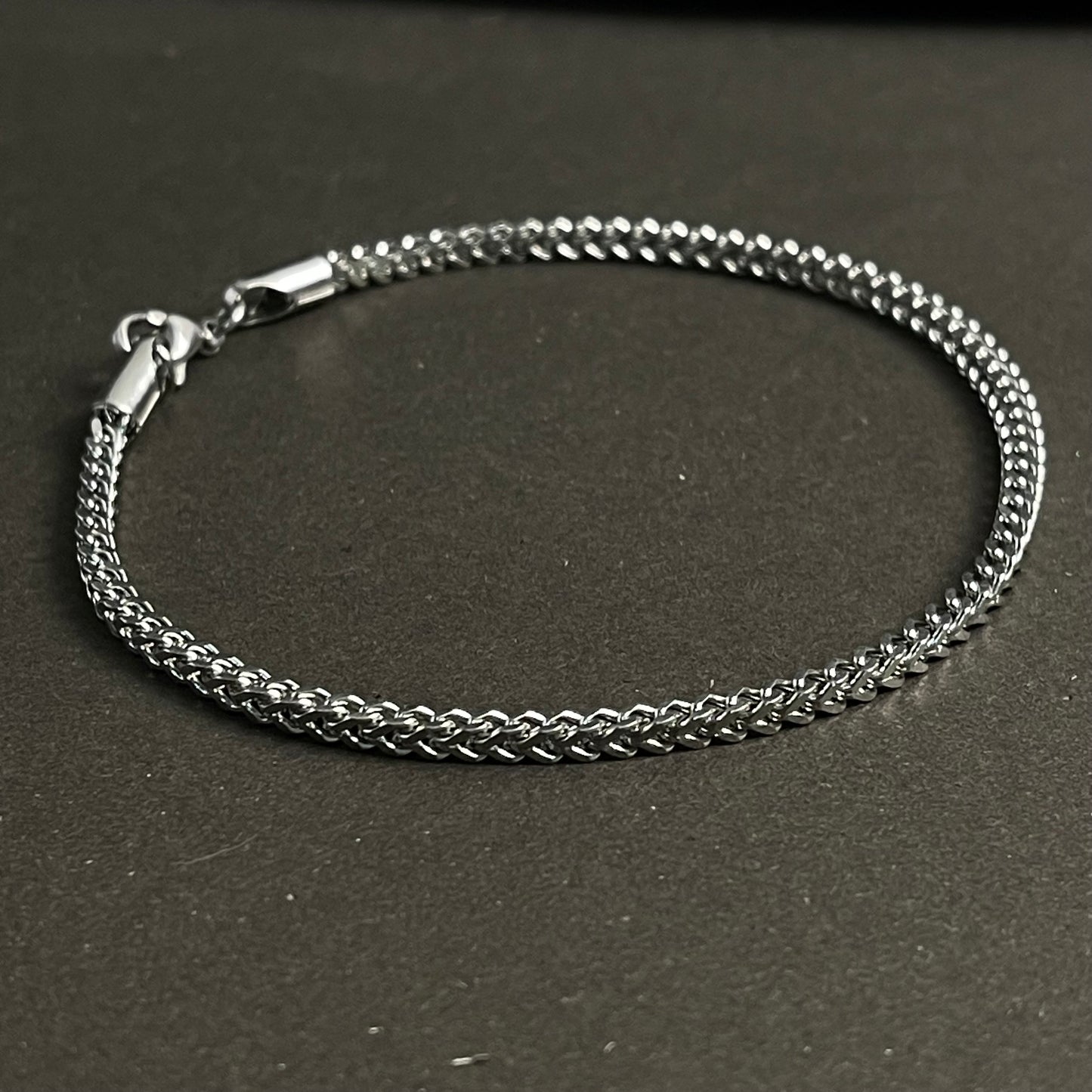 2mm franco link silver square foxtail chain bracelet for men online in pakistan