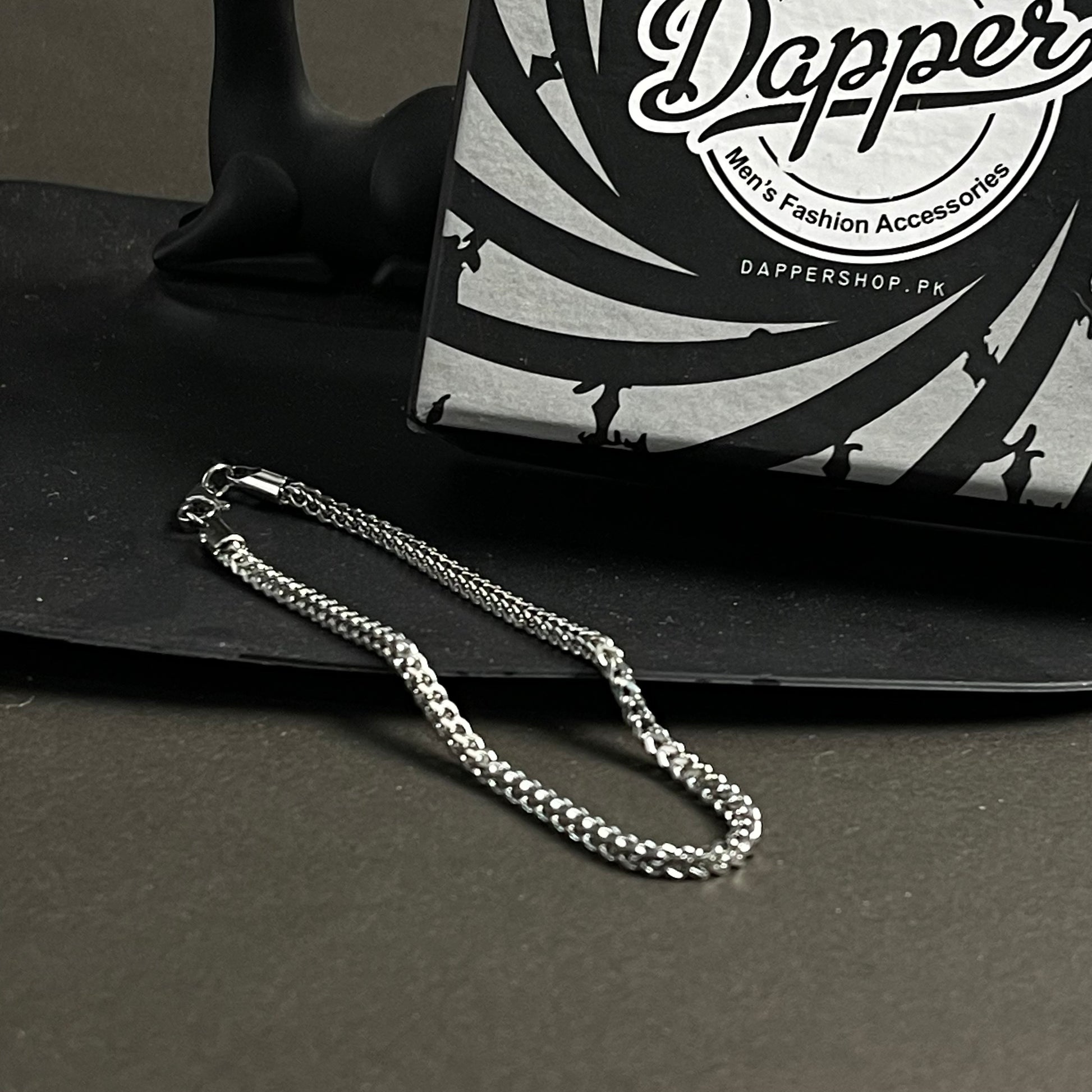 2mm franco link silver square foxtail chain bracelet for men online in pakistan