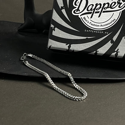 2mm franco link silver square foxtail chain bracelet for men online in pakistan