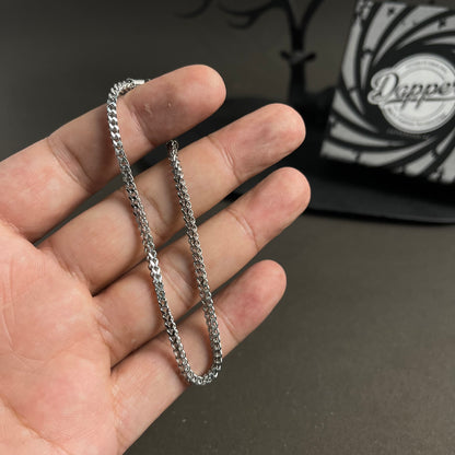 2mm franco link silver square foxtail chain bracelet for men online in pakistan
