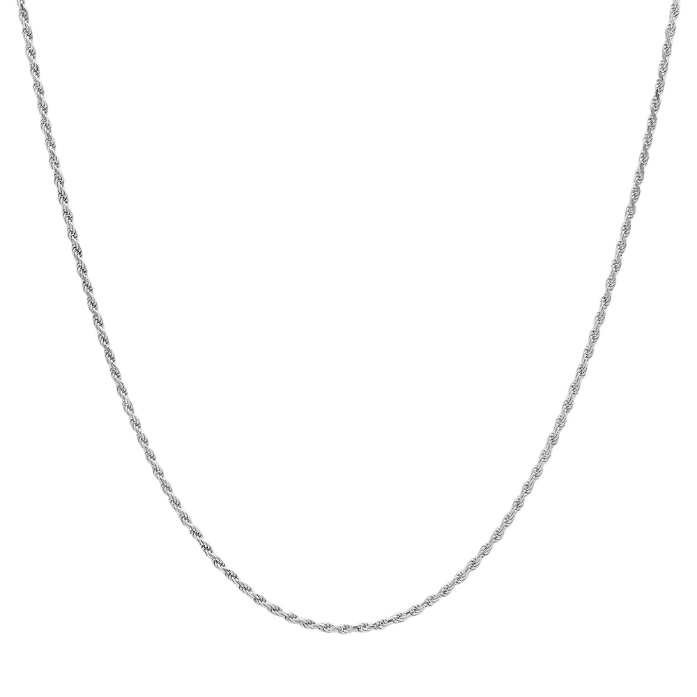 2mm silver twisted rope neck chain for men online in pakistan