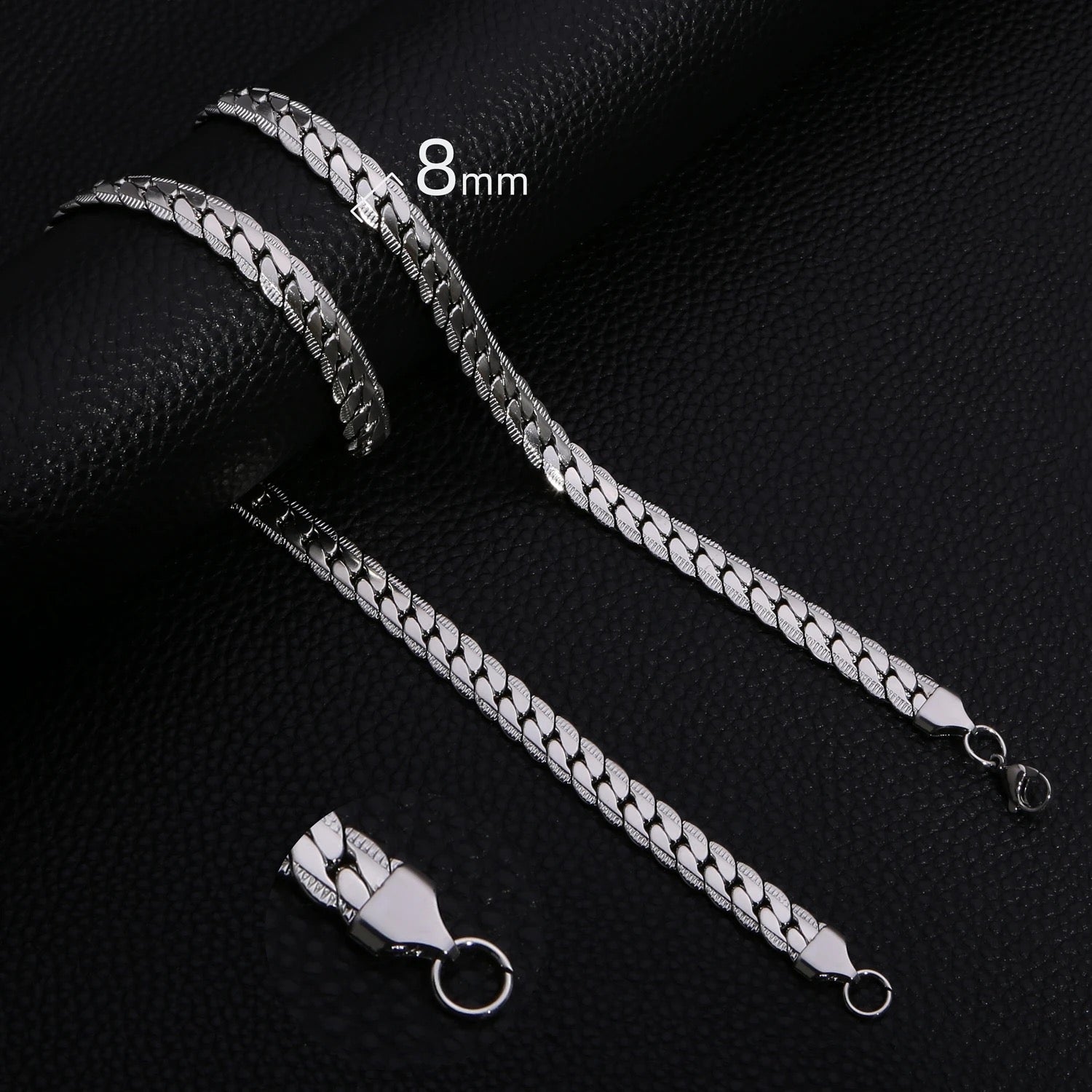 8mm silver miami link curb chain for men online in pakistan