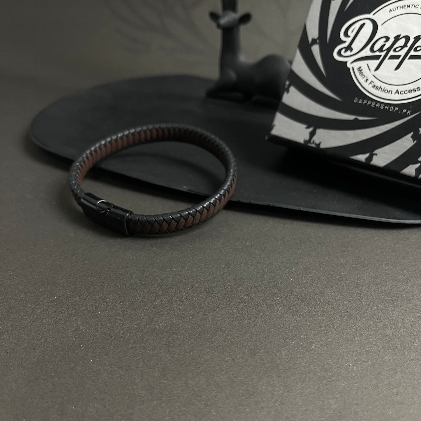 Sleek Wrap Brown & Black Leather Bracelet For Men