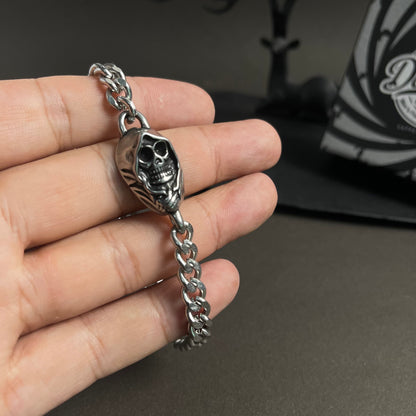 Bone Rider Skull Chain Bracelet For Men