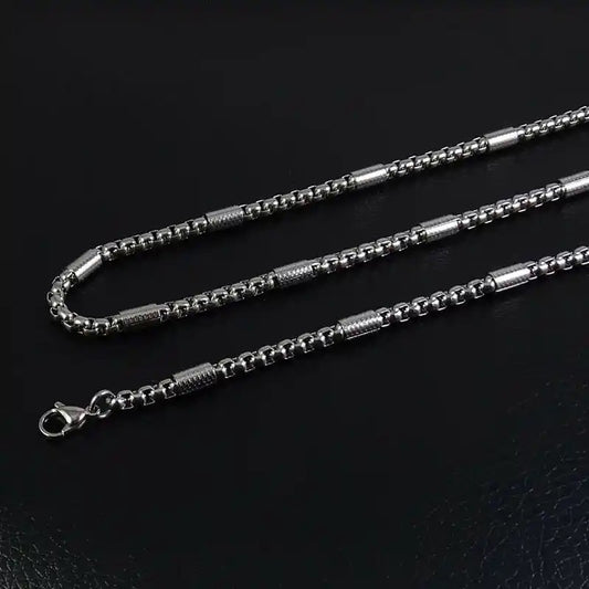 3mm 24 inches 60 cm silver box neck chain for men online in Pakistan