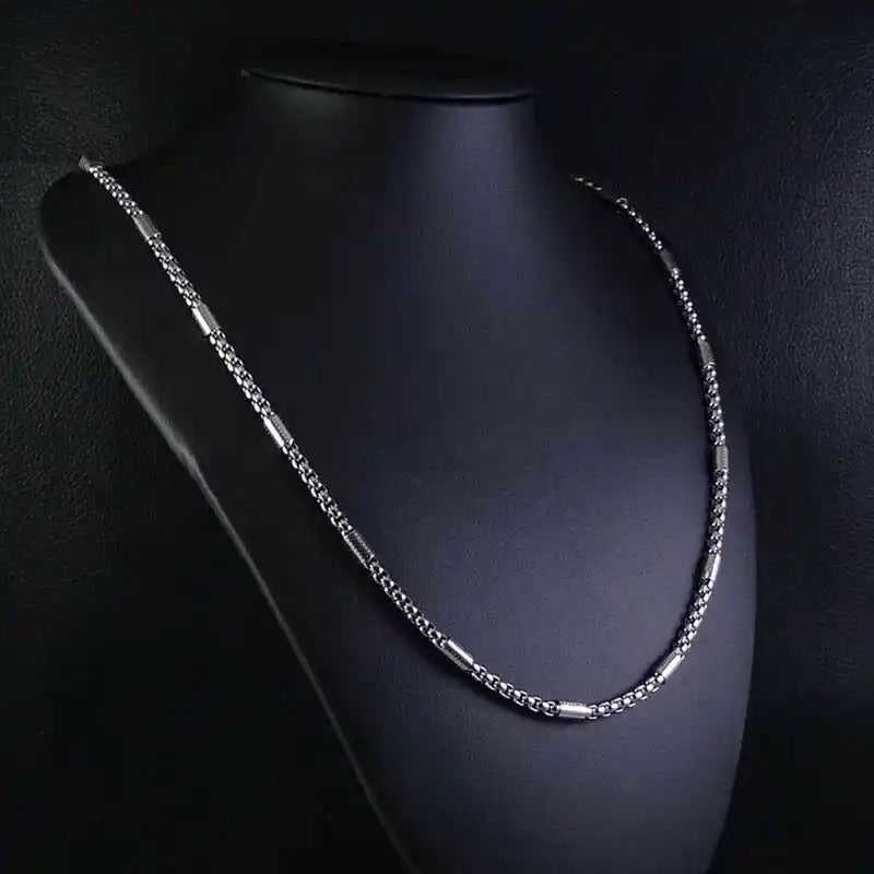 3mm 24 inches 60 cm silver box neck chain for men online in Pakistan