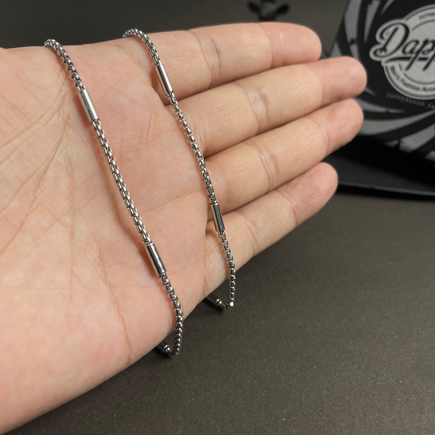 3mm 24 inches 60 cm silver box neck chain for men online in Pakistan