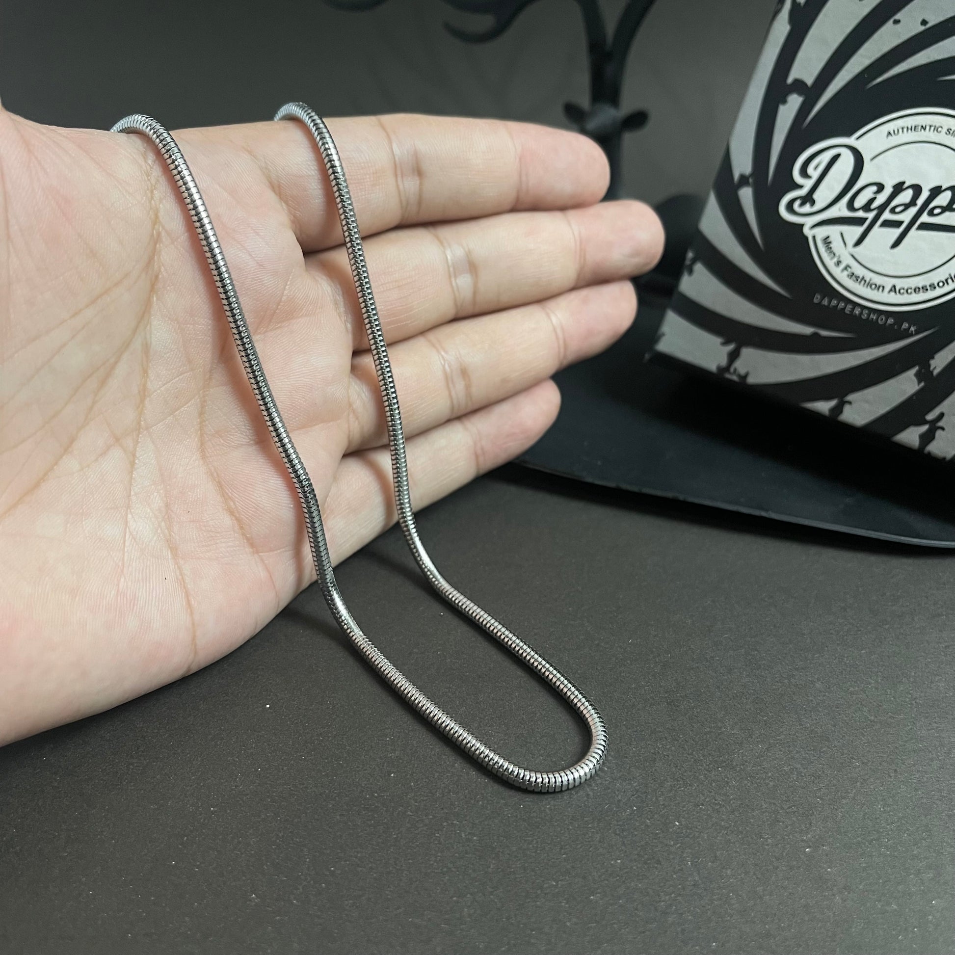 3mm round snake neck chain for men women online in Pakistan