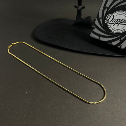 3mm short 20 inches 50cm golden round snake neck chain for men online in pakistan