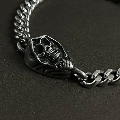 Bone Rider Skull Chain Bracelet For Men